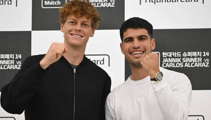 Alcaraz e Sinner jogarem duplas pelo menos uma vez, ideia divide agenda e anima fãs antes de exibição na Coreia e do Australian Open