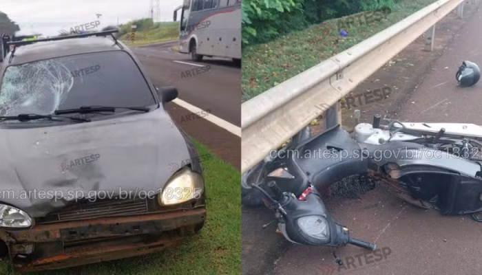 Tragédia na SP-255: Motociclista morre em colisão com carro durante conversão irregular em Barra Bonita