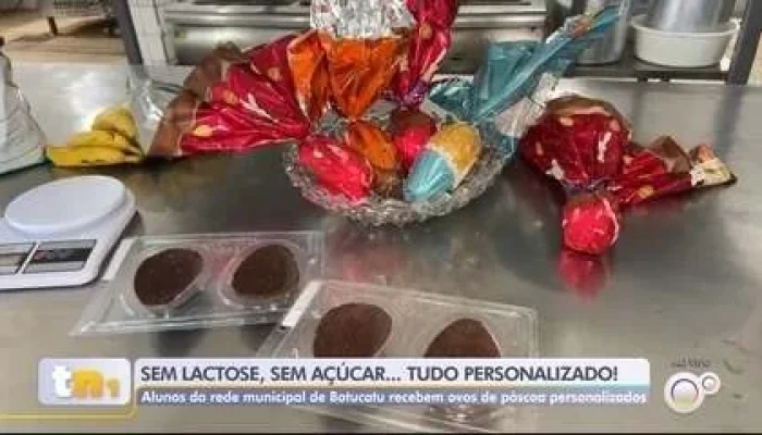 Ovos de Páscoa Zero Lactose e Diet: Botucatu Inova com Chocolate Personalizado para Alunos com Restrições Alimentares