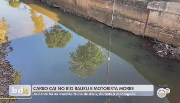 Tragédia no Rio Bauru: Motorista de 70 anos morre após carro cair em rio; Polícia Civil investiga as causas do acidente fatal