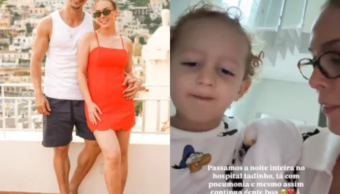 Filho de Tata Estaniecki e Cocielo com Pneumonia: Caio passa noite no hospital, mas influenciadora garante que ele 'continua gente boa'