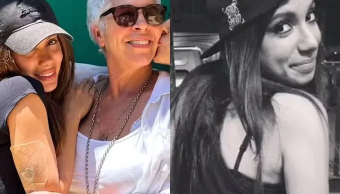 Anitta surge em retiro espiritual com curativo no braço e fãs especulam: "Está tirando a tatuagem do cadeado?"