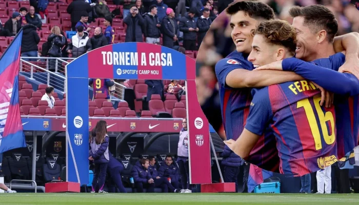 Barcelona humilha Athletic Bilbao com show no Camp Nou e volta triunfal de Raphinha em dia de festa na LALIGA