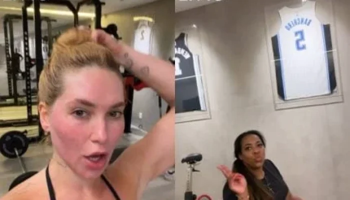 Virginia Fonseca e sogra, mãe de Vini Jr., mostram treino juntas: "Tem que respeitar" a parceria fitness