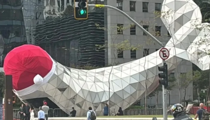 Baleia da Faria Lima Vira Meme de Natal: Gorro Inusitado Gera Piadas e Viraliza na Web