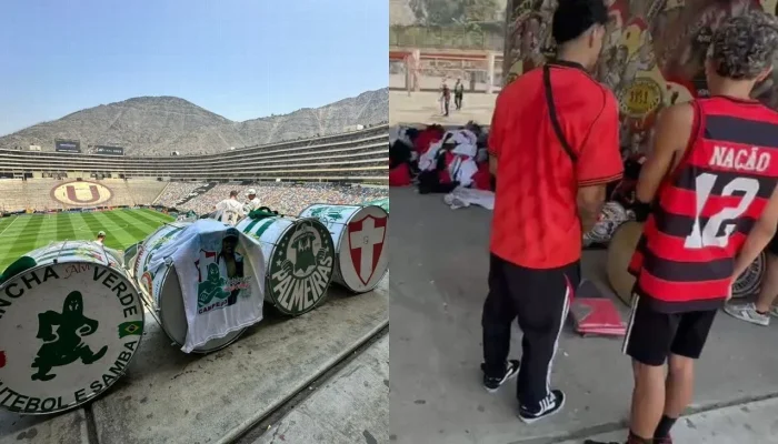 Bastidores da Final da Libertadores em Lima: Mosaicos do Palmeiras, 10 mil bandeiras do Flamengo e Tensão na Estrada