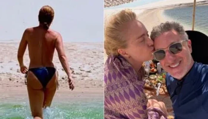 Angélica comemora 52 anos com topless ousado em cenário paradisíaco dos Lençóis Maranhenses ao lado de Luciano Huck
