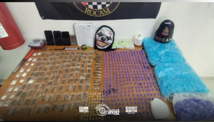 Sumaré: Polícia Militar flagra dupla em condomínio com vasta quantidade de drogas e apetrechos para tráfico