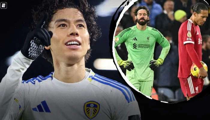 Liverpool tropeça em casa contra o Leeds e empata em 3 a 3 em jogo eletrizante na Premier League, desperdiçando chance de subir na tabela